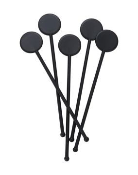 6" Black Disc Stirrers - Pack 100
