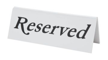 Plastic Reserved Table Sign