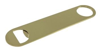 Gold Plated Bar Blade Bottle Opener 7"