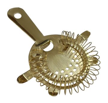 Gold Plated Hawthorne Strainer 4 Ear