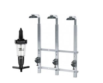 3 Bottle Wall Bar 70cl/1 litre with 3 x 35ml measures