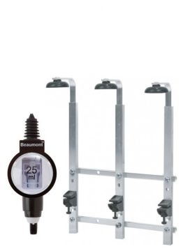 3 Bottle Wall Bar 70cl/1 litre with Deluxe measures