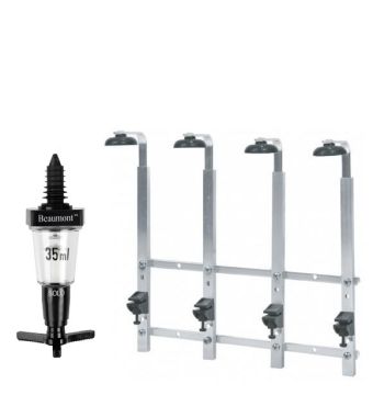 4 Bottle Wall Bar 70cl/1 litre with 4 x 35ml measures