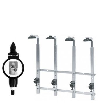 4 Bottle Wall Bar 70cl/1 litre with 4 x 35ml Deluxe measures