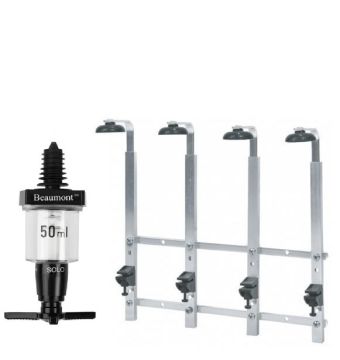4 Bottle Wall Bar 70cl/1 litre with 4 x 50ml measures