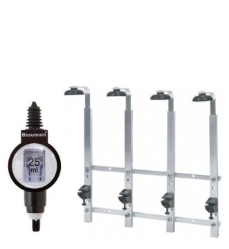 4 Bottle Wall Bar 70cl/1 litre with Deluxe measures