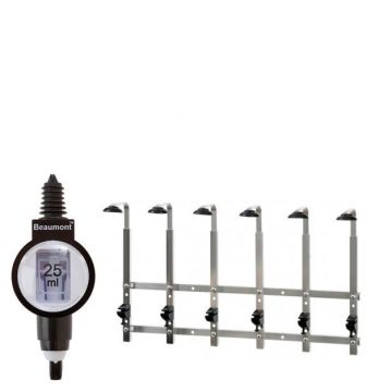 6 Bottle Wall Bar 70cl/1 litre with 6 x 25ml Deluxe measures