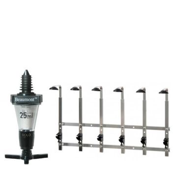 6 Bottle Wall Bar 70cl/1 litre with measures