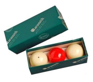 Aramith Deluxe Billard Balls - White, Red & Spot White Set