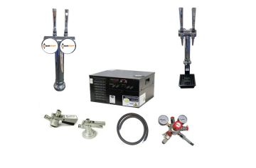 New Two Product CO2 Keg Beer Dispense Kit With 2 Out Font