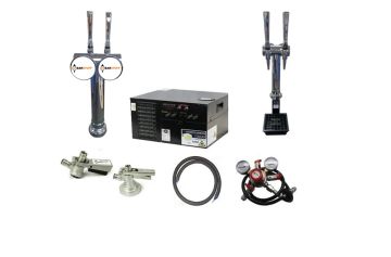 New Two Product Mixed Gas Keg Beer Dispense Kit With 2 Out Font