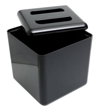 Standard Square Black Plastic Ice Bucket