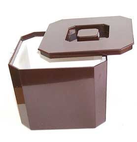 Standard Square Brown Plastic Ice Bucket