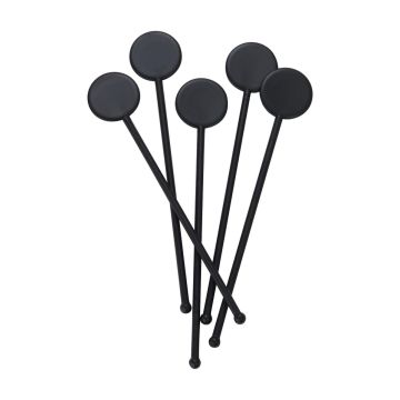 6" Black Disc Stirrers - Pack 100