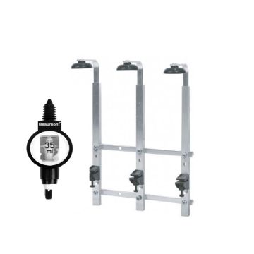 3 Bottle Wall Bar 70cl/1 litre with 3 x 35ml Deluxe measures