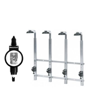 4 Bottle Wall Bar 70cl/1 litre with 4 x 35ml Deluxe measures