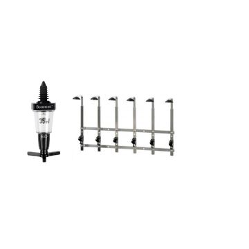 6 Bottle Wall Bar 70cl/1 litre with 6 x 35ml measures