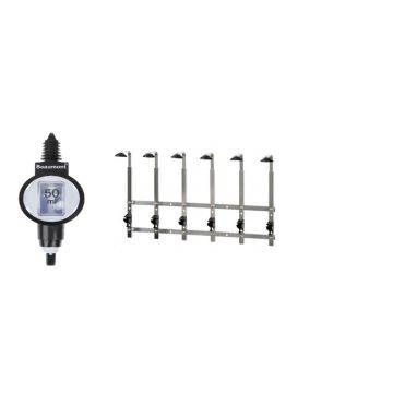 6 Bottle Wall Bar 70cl/1 litre with 6 x 50ml Deluxe measures