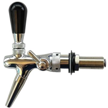 55mm Chrome Compensator Beer Tap With Creamer Nozzle
