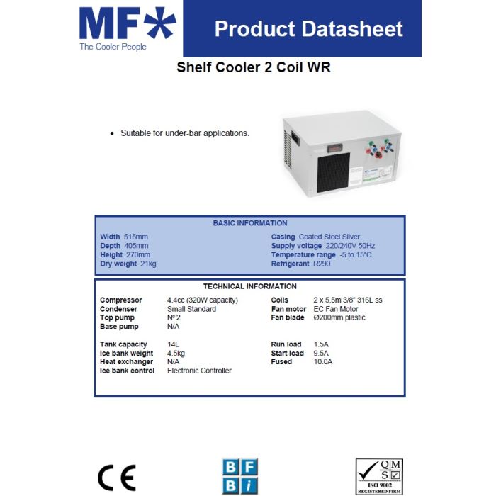 New M2 Shelf Cooler (2 Product) with Digital Stat