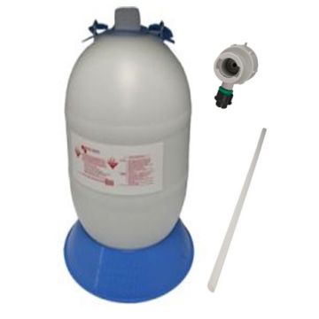 30 litre Beer Line Cleaning Bottle with Key Keg Cap & Tube