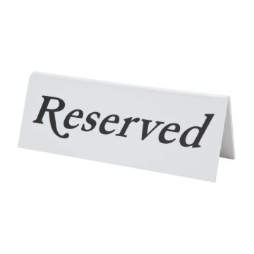 Plastic Reserved Table Sign