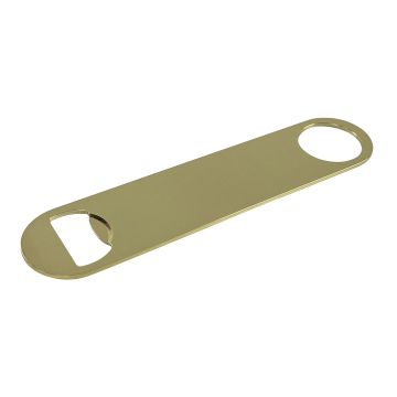 Gold Plated Bar Blade Bottle Opener 7"