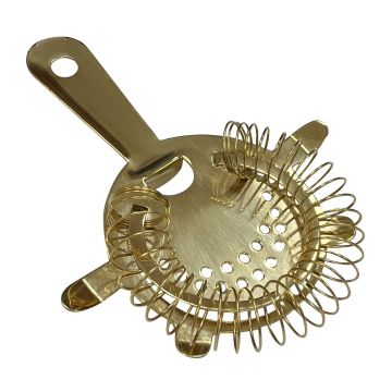 Gold Plated Hawthorne Strainer 4 Ear