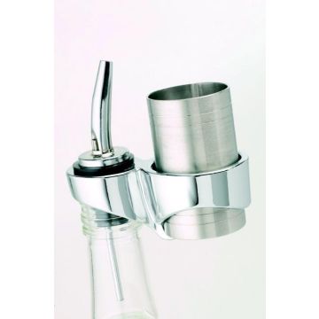 Chrome Thimble Caddy with Pourer & Thimble Measure