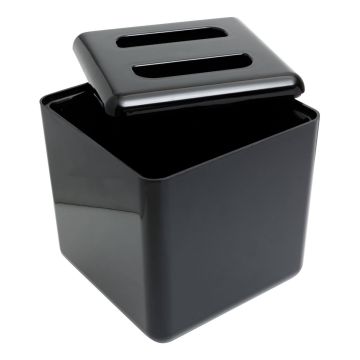 Standard Square Black Plastic Ice Bucket