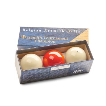 Aramith Tournament Champion Billiard Balls - White, Red, White Spot