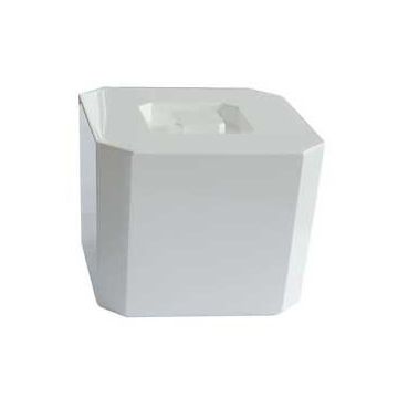 Standard Square White Plastic Ice Bucket