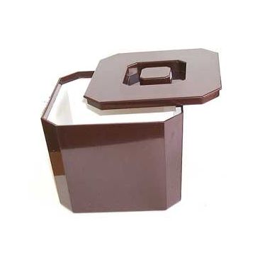 Standard Square Brown Plastic Ice Bucket